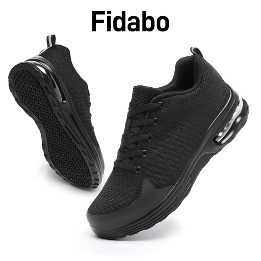 Fidabo Steel Toe Shoes for Men and Women Comfortable Lightweight Work Safety Shoes Puncture Proof Slip Resistant Indestructible Sneakers Suitable for Construction Work