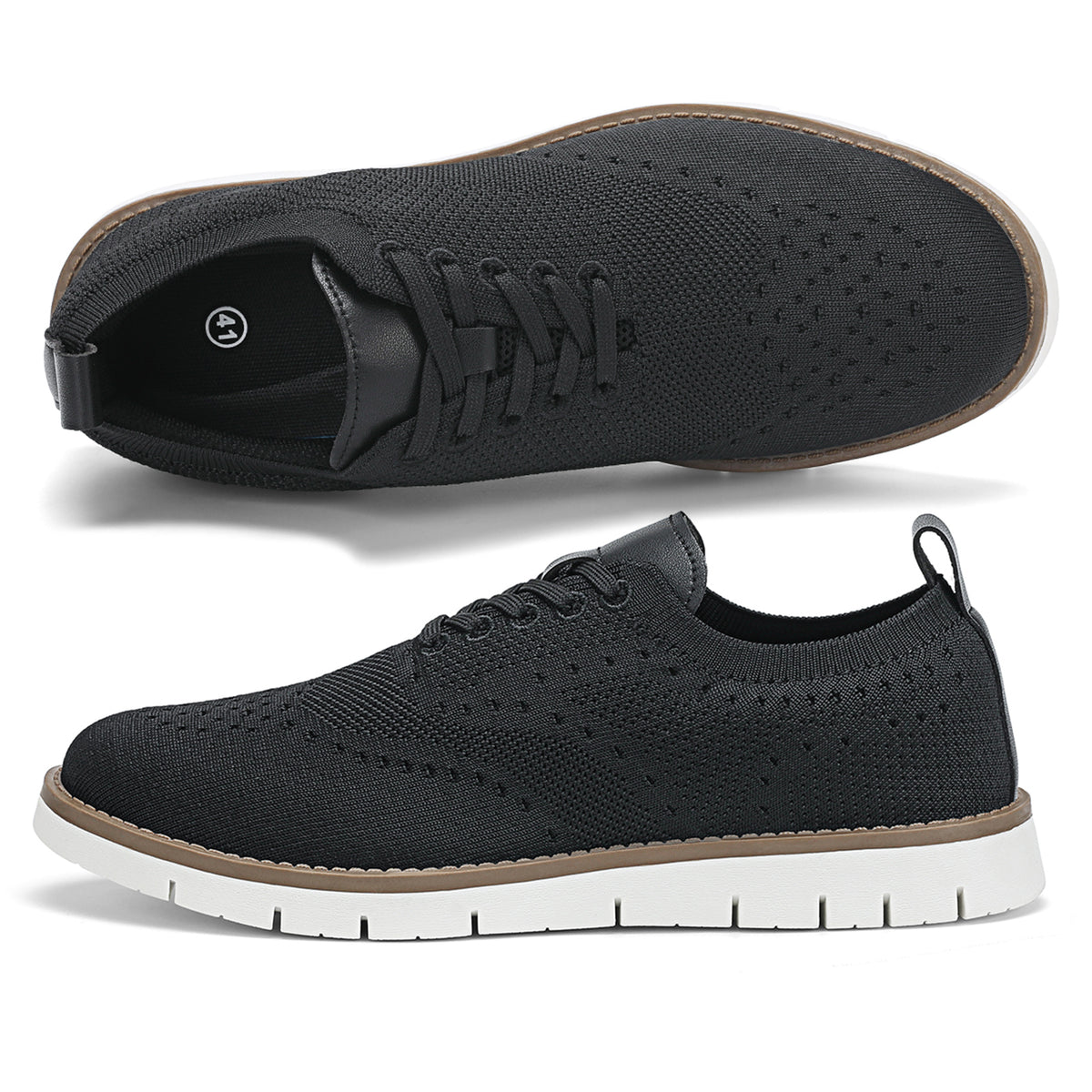Fidabo Men's Fashion Casual Walking Shoes Dress Oxfords Lightweight Mesh Business Work Sneakers Work Lightweight Soft Sole