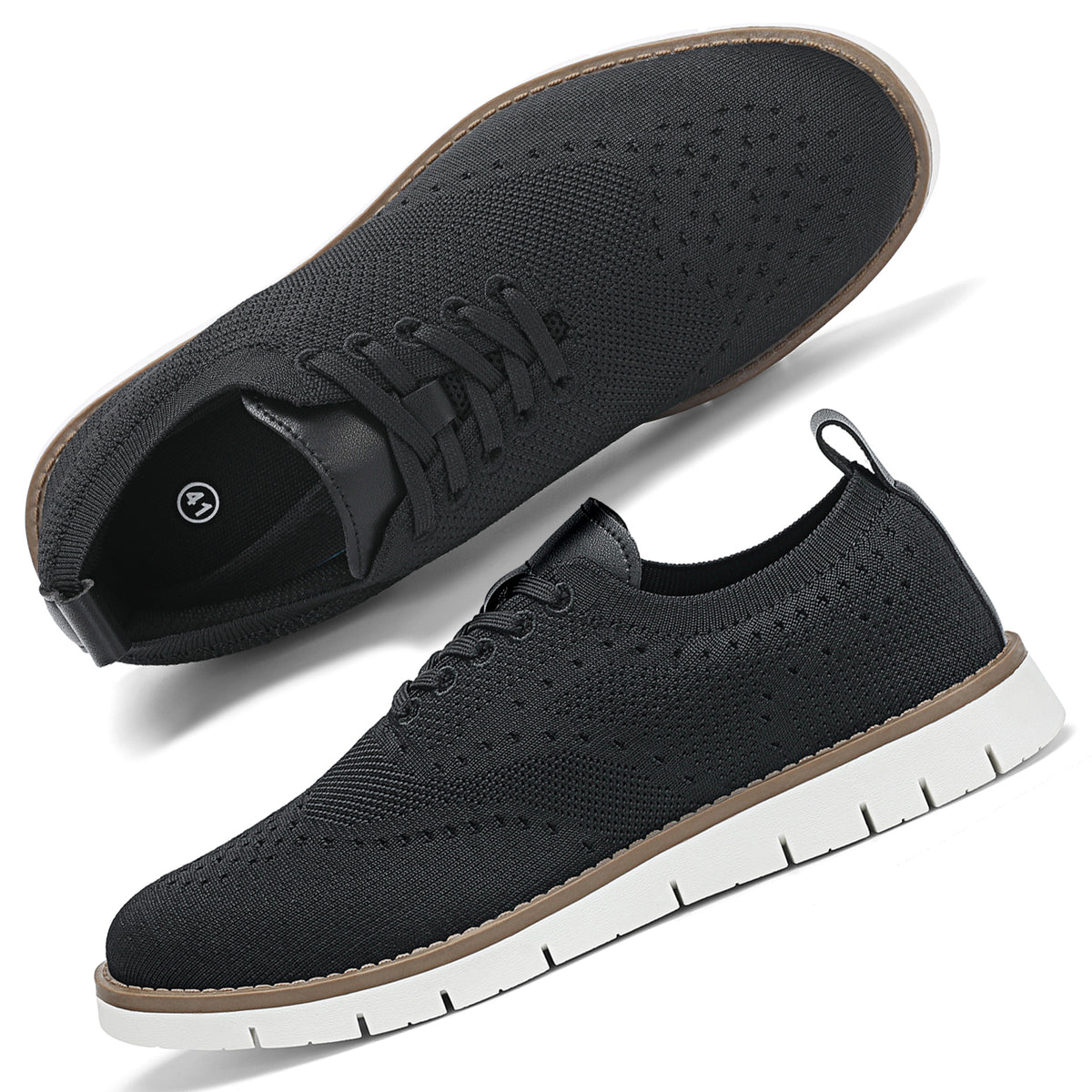 Fidabo Men's Fashion Casual Walking Shoes Dress Oxfords Lightweight Mesh Business Work Sneakers Work Lightweight Soft Sole