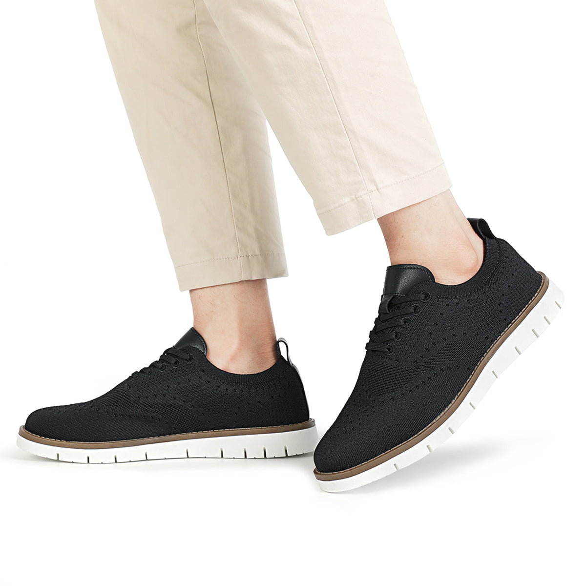 Fidabo Men's Fashion Casual Walking Shoes Dress Oxfords Lightweight Mesh Business Work Sneakers Work Lightweight Soft Sole