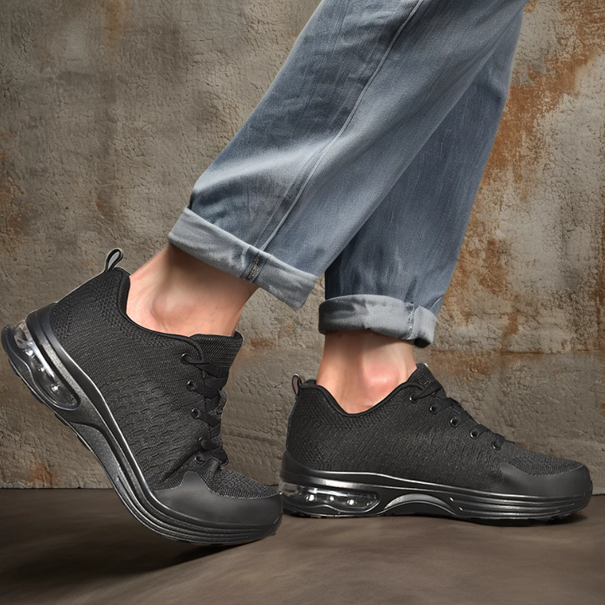 Fidabo Steel Toe Shoes for Men Women Lightweight Comfortable Slip Resistant Safety Work Sneakers Cushion Puncture Proof Shoes Indestructible Shoe for Industry Construction Warehouse