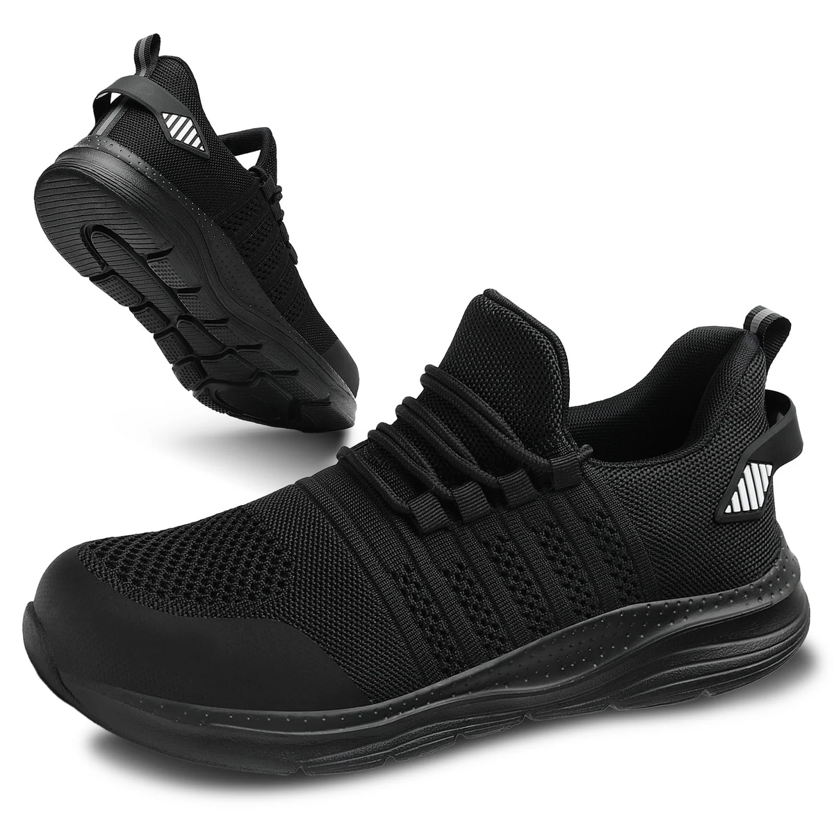 Fidabo Steel Toe Shoes for Men and Women Comfortable Lightweight Work Safety Shoes Puncture Proof Slip Resistant Indestructible Sneakers Suitable for Construction Work