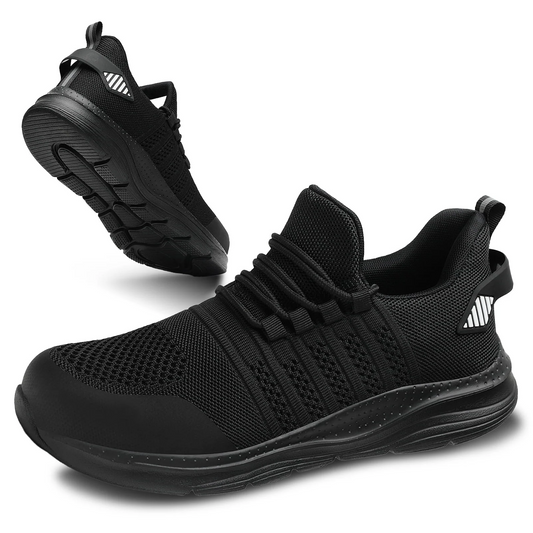 Fidabo Steel Toe Shoes for Men and Women Comfortable Lightweight Work Safety Shoes Puncture Proof Slip Resistant Indestructible Sneakers Suitable for Construction Work